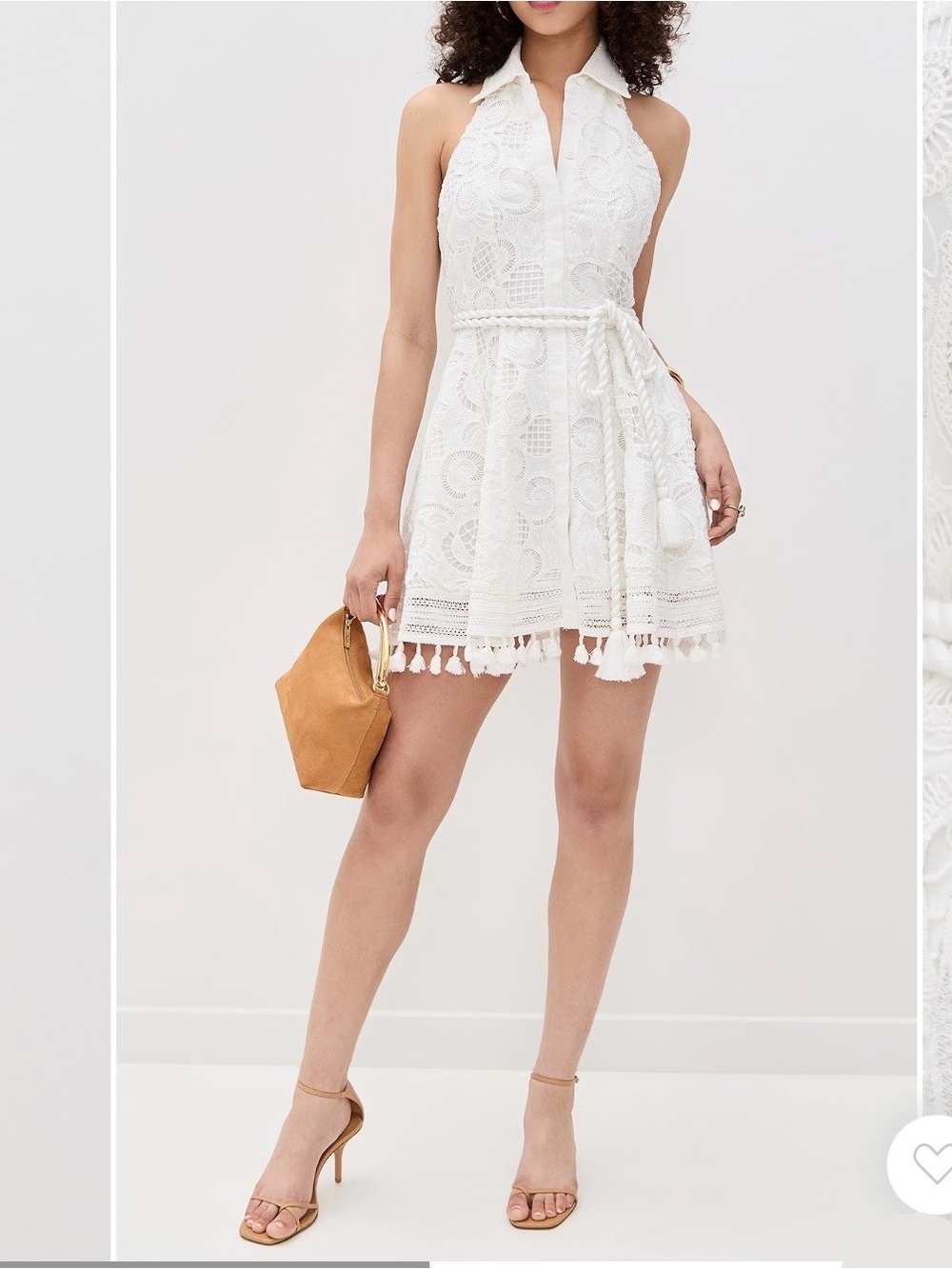 ALICE + OLIVIA
Lucy Halter Neck Mini Shirt Dress sz 2.  MSRP $550